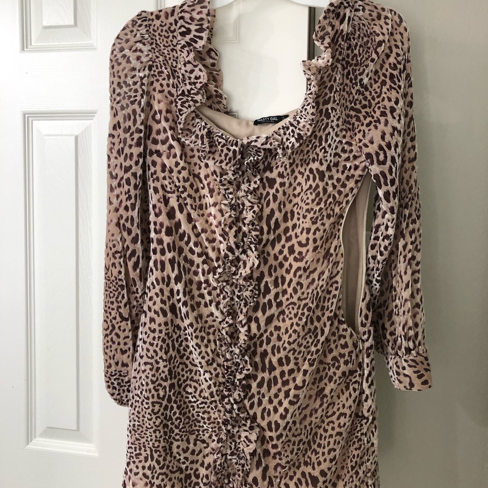 Mini leopard dress